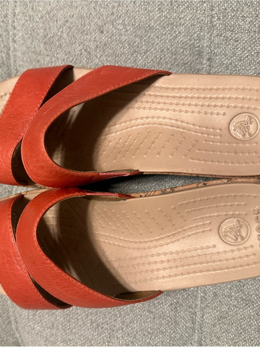 Women’s Red Slide Mini Wedge Sandal
